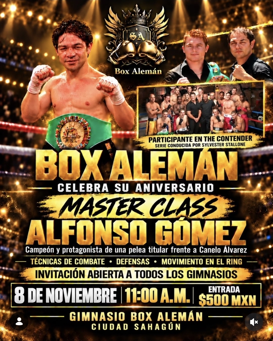 Cartel de la Master Class en vivo
